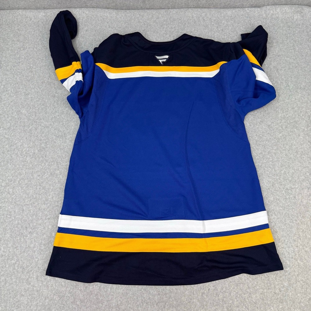 St Louis Blues Fanatics Premium Jersey Size 54 With Fight Strap Blue Home - Picture 4 of 4